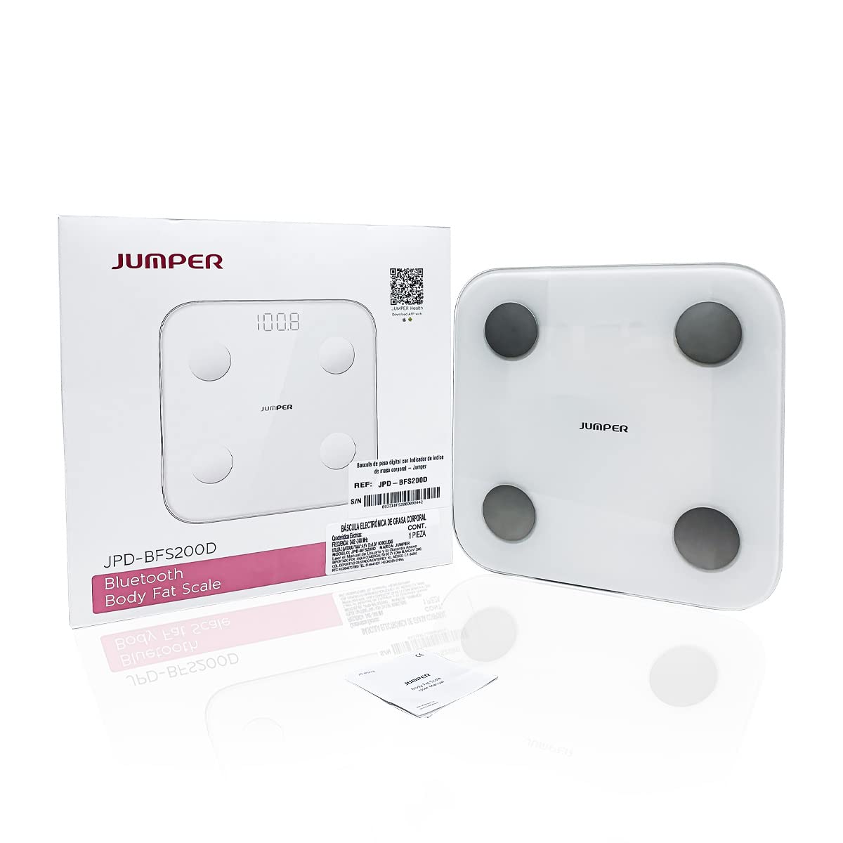 Báscula con bluetooth e indicador de índice de masa corporal - Jumper