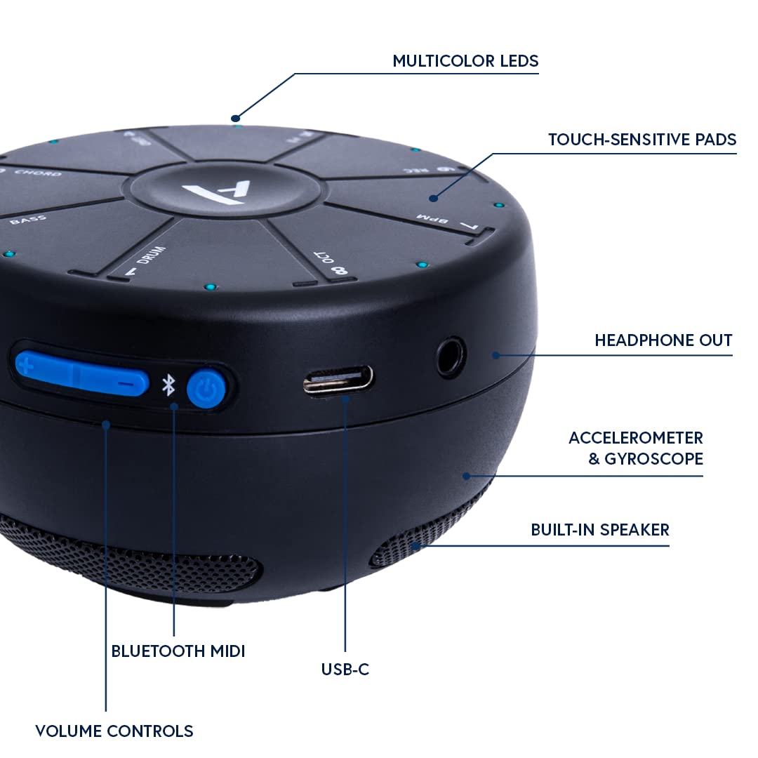 Sintetizador Portátil Artiphon Orba Bluetooth MIDI iOS Mac Windows