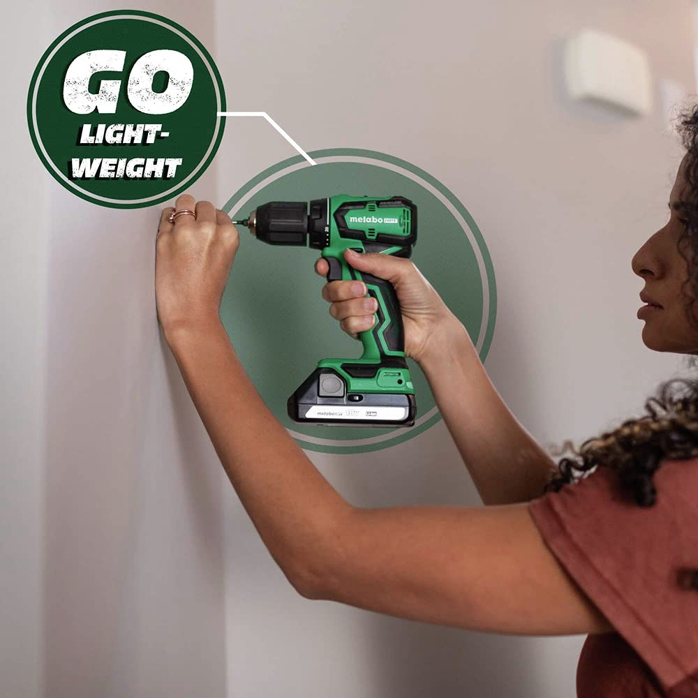Metabo - HPT DS18DDX Taladro inalámbrico de 18 V, subcompacto, motor sin escobillas, batería de iones de litio