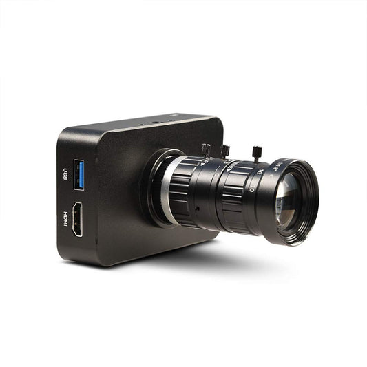 Cámara Web MOKOSE HDMI 4K Negro con Lente Manual 10-50 mm Teleobjetivo de Montura C/CS para Enseñanza