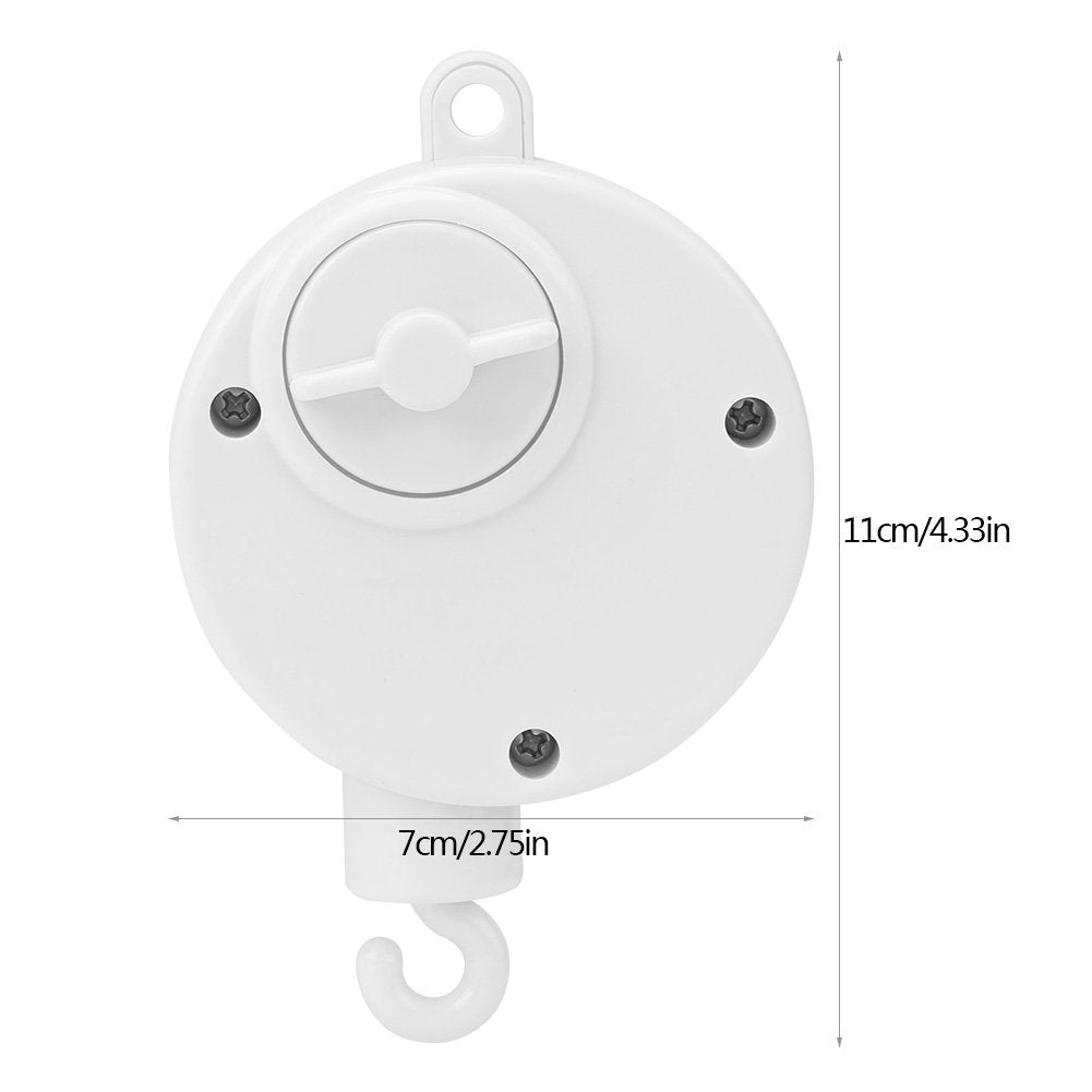 Móvil Musical Mecánico para Cuna de Bebé con Melodías Relajantes Blanco