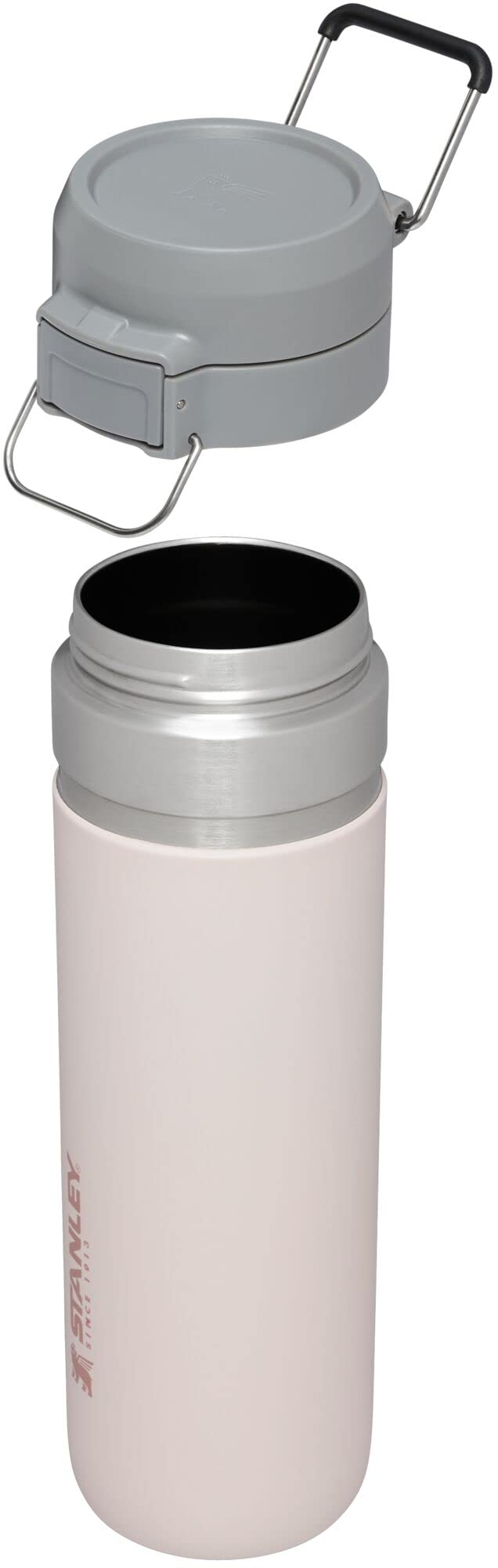 Botella de Agua Stanley Cuarzo Rosa de 24 Onzas con Tapa a Presión para Viajes y Deportes