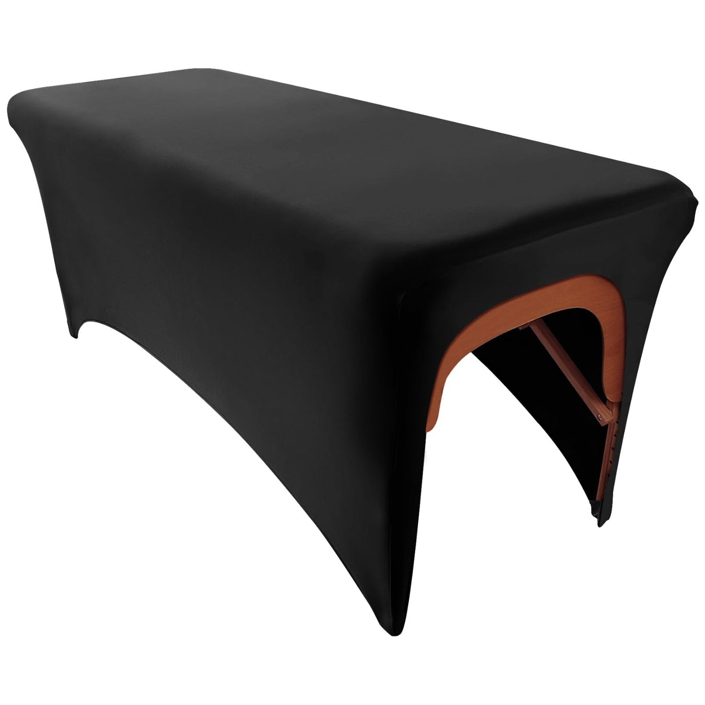 Funda elástica para cama de pestañas, funda negra para mesa de masajes, hecha de 90% poliéster y 10% elastano, juego de sábanas de spa sin olor para cama de extensión de pestañas o mesa de masajes