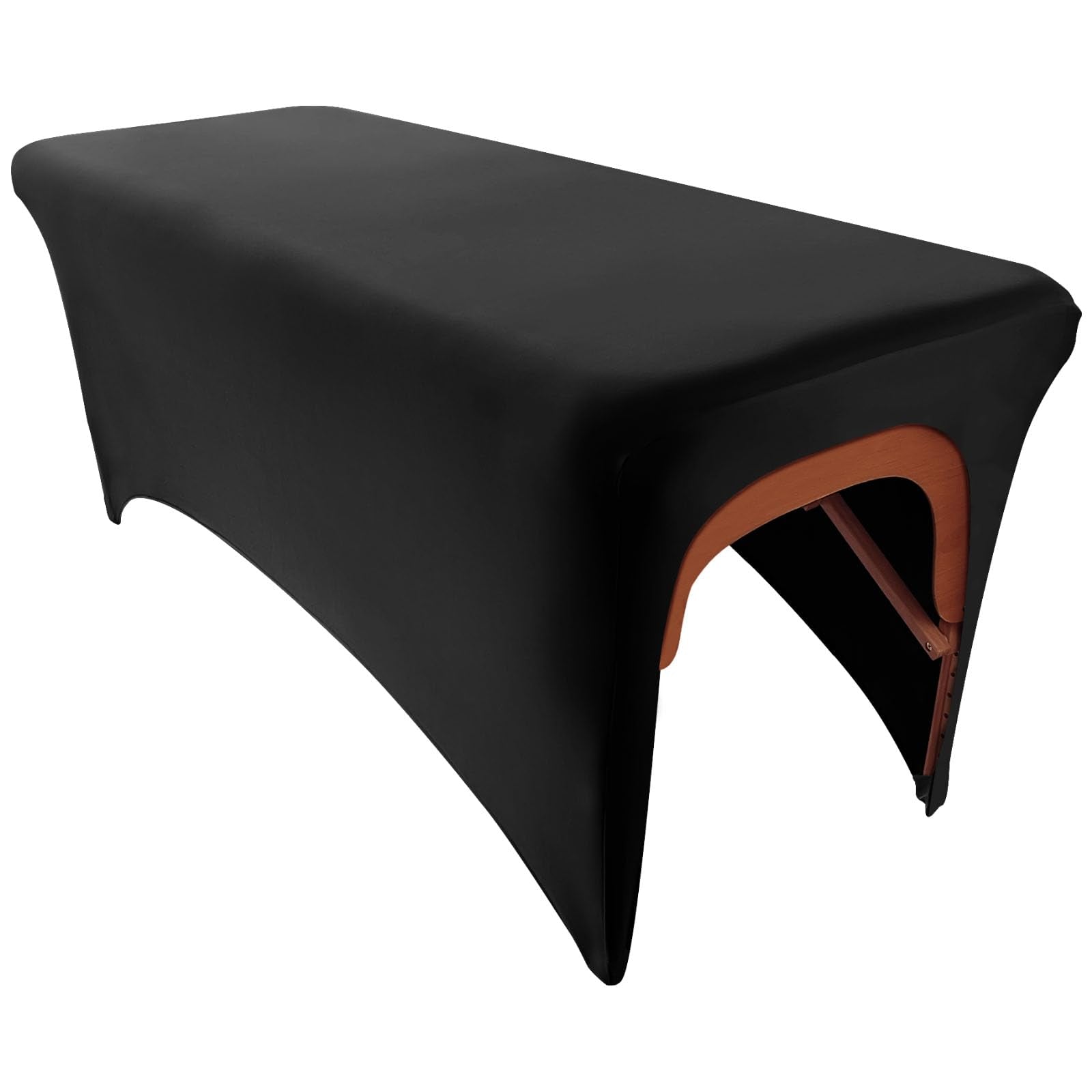 Funda elástica para cama de pestañas, funda negra para mesa de masajes, hecha de 90% poliéster y 10% elastano, juego de sábanas de spa sin olor para cama de extensión de pestañas o mesa de masajes