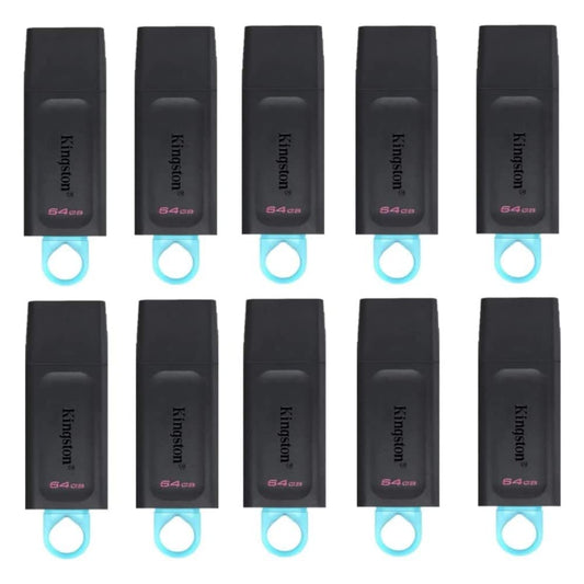 Kit PSA USB 64gb Data Traveler Exodia Negro con Anillo Azul Rendimiento USB 3.2 Generación 1 Transferencias Rápidas
