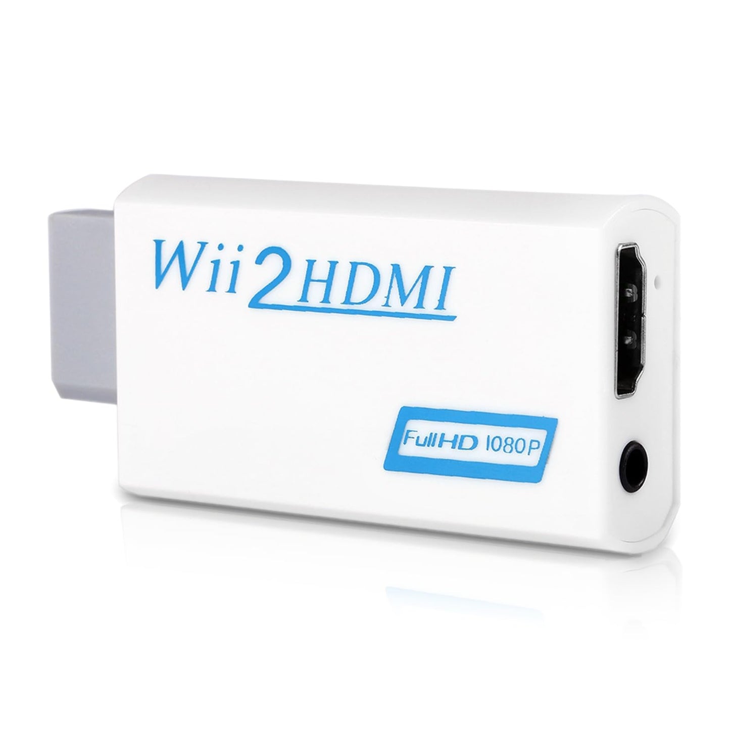 Lazmin Adaptador Wii a HDMI, Convertidor Wii a HDMI Salida Full HD 720P 1080P Salida de Audio de 3,5 mm de Salida de Video para Monitor HDTV