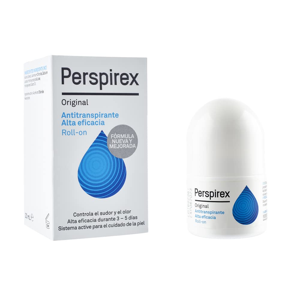 Perspirex Original desodorante | Roll-On | antitranspirante clínicamente probado | control de sudoracion | 120 HORAS o 5 DIAS de proteccion | aplicar 2 veces por semana | caja roll-on 20ml (Original)