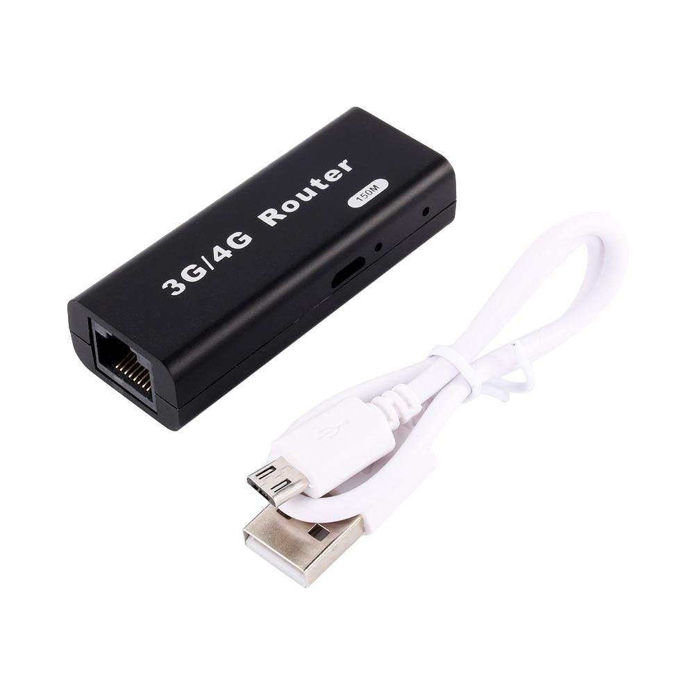 Lazmin Mini WiFi Router, USB Wireless Router, Portátil Mini 3G / 4G WiFi Router, 150 Mbps, Compatible con Todos los Sistemas operativos, Conecta y Reproduce (Negro)