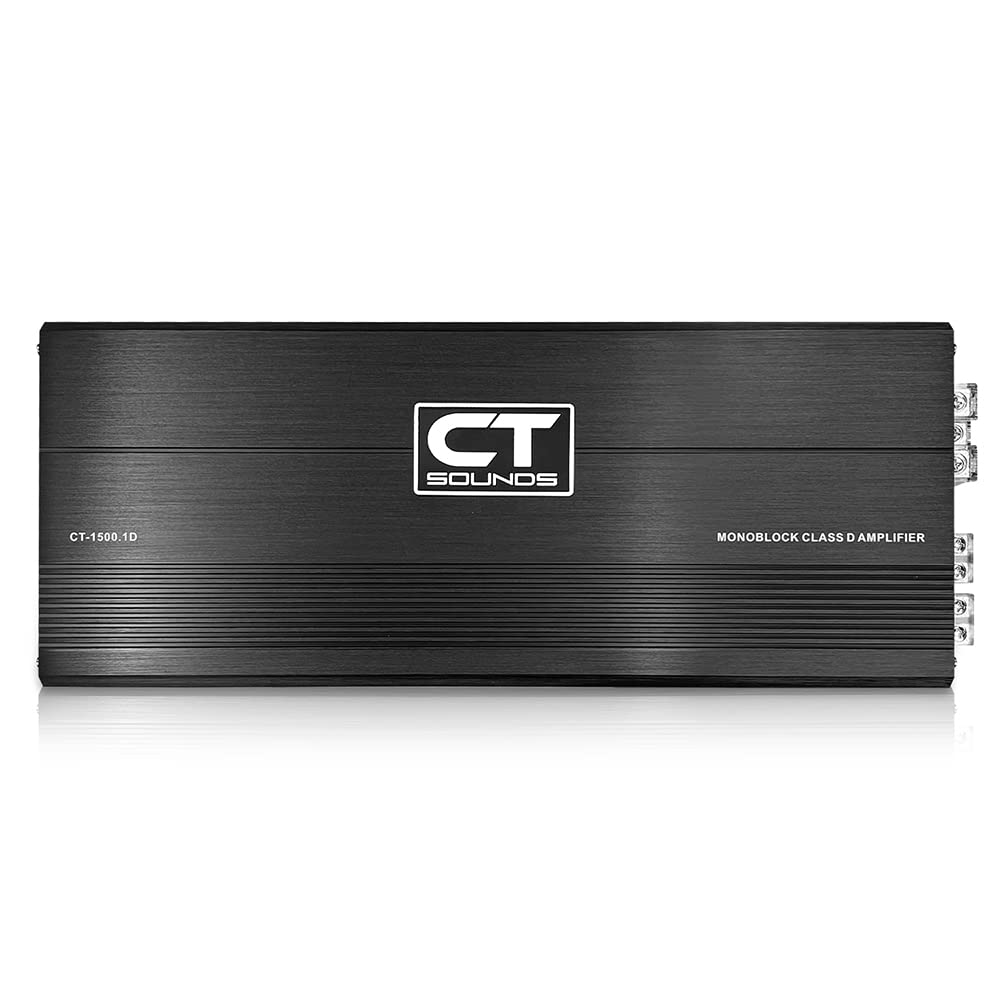 CT Sounds CT-1500.1D - Amplificador monobloque de audio para coche, 1500 vatios RMS