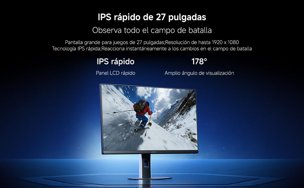 XIAOMI Gaming Monitor G27i 2026 | 27" Panel IPS FHD (1920 * 1080) 200Hz | HDR400 | AMD Freesync Premium | 1ms (GTG) | Certificación Low Blue Light