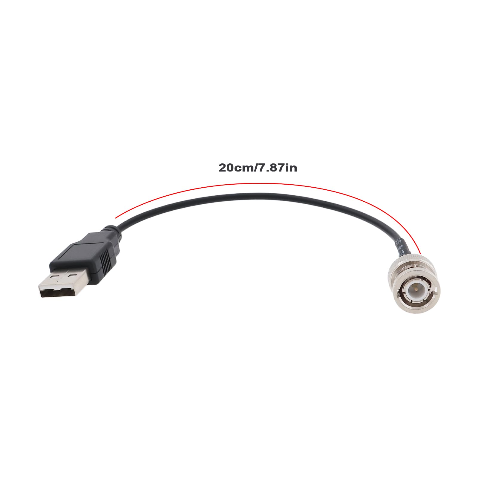 Create idea - 2 cables RG174 BNC macho a USB 2.0 macho adaptador de conector adecuado para prueba coaxial de potencia (20 cm, 50 ohm)