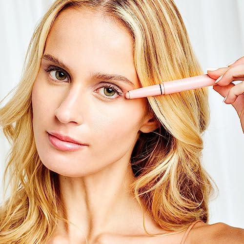 Palladio Barra de sombra de ojos impermeable con esponja mezcladora, aplicación duradera y sin esfuerzo, Matte Rose