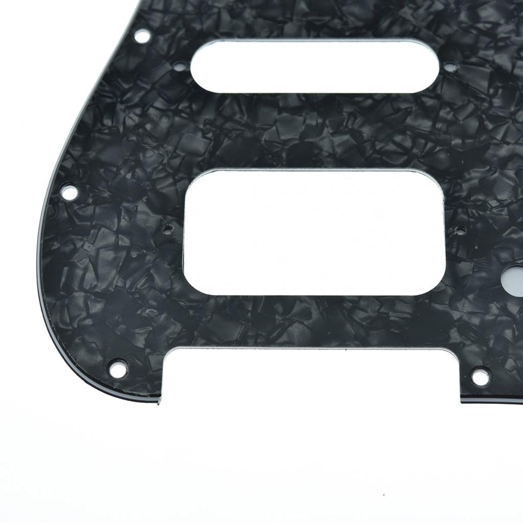 Dopro Golpeador de guitarra Strat HSS de 11 agujeros, 2 tripulaciones Humbucking para American FD Stratocaster Black Pearl