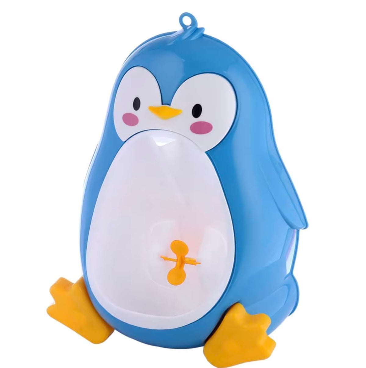 Dear Mia Little Liz | Mingitorio Urinario Infantil Pingüino para Niños | Orinal de Entrenamiento Montado en Pared o Piso | Baño Portátil (Azul)