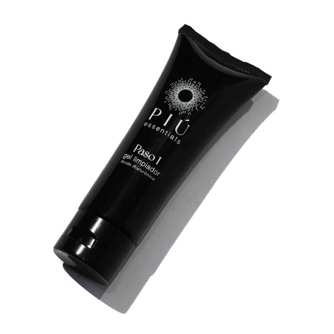 PIU ESSENTIALS Limpiador Facial Ultra Hidratante con Ácido Hialurónico, Limpieza Profunda, para Todo Tipo de Piel, Tubo 80 ml