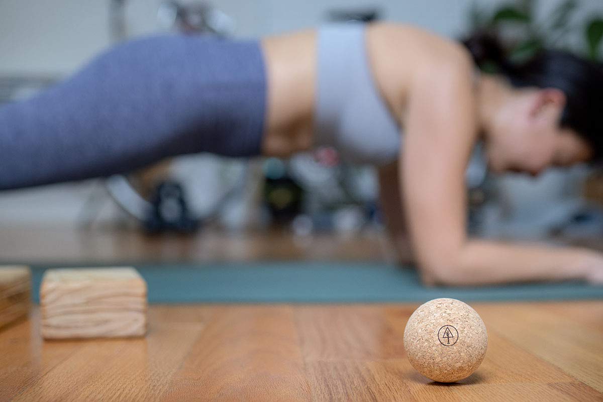 Pelota de Masaje Rawlogy Ultraligera de Corcho clásica para Alivio del Dolor Muscular y Tensión