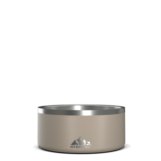 Hydrapeak - tazón antideslizante para perros de acero inoxidable para agua o alimentos (8 tazas, piedra)