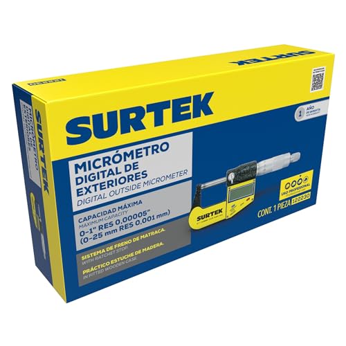 Micrómetro Digital Surtek 122230 0-1 Pulgada
