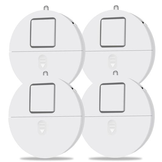 Sistema de Alarma de Ventana Ultra Ruidoso con Sensores de Vibración Avanzados 120 dB Paquete de 4 para Seguridad en Detección de Rotura de Vidrio