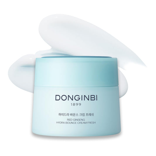 Donginbi Crema Hidratante Facial Coreana Ginseng Rojo Hydra Bounce Cream Fresh, Ginseng Rojo Coreano Crema Facial Hidratante Para Piel Seca Y Aceite Crema Hidratante- 0.84Oz