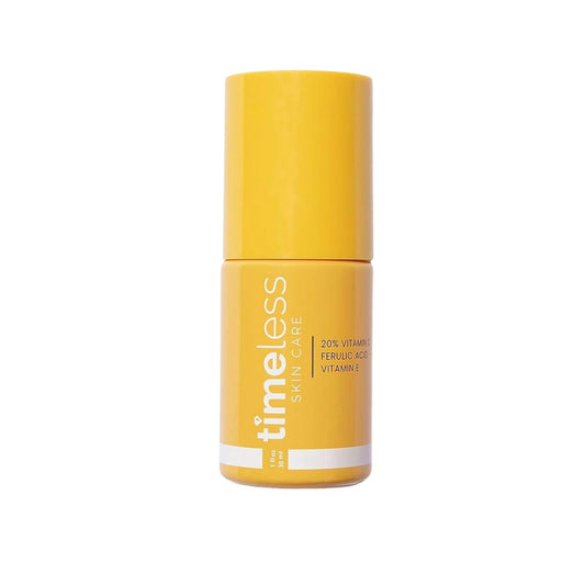 TIMELESS SKIN CARE | Sérum de Vitamina C al 20% + Ácido Ferúlico + Vitamina E | Para Todo tipo de piel | Suero Antioxidante y Aumenta la Producción de Colágeno | 30ML