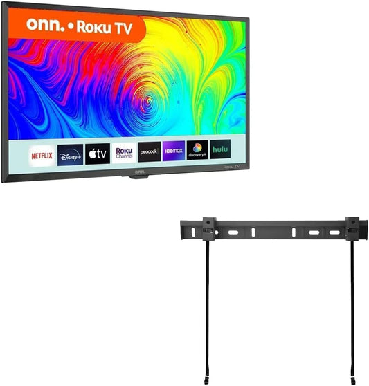 ONN Televisión de 32” Class HD 720P con Pantalla LED Smart TV con HDMI USB Frecuencia de actualización de 60Hz Funciona con Alexa y Asistente Google + Soporte de Pared 100012589