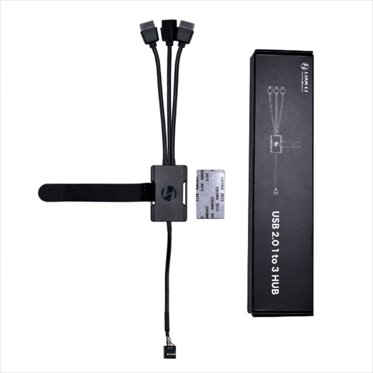 Lian LIANLI Hub USB 2.0, 1 a 3 HUB, soporta driver de la serie de ventiladores UNI, extensión de 9 pines y 3 puertos, distribuidor autorizado japonés