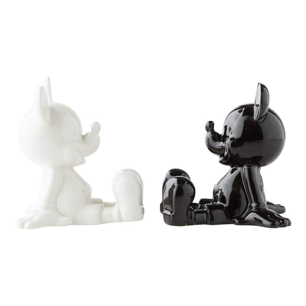 Salero y Pimientero Disney Enesco Mickey Mouse blanco y negro 3.5 Pulgadas