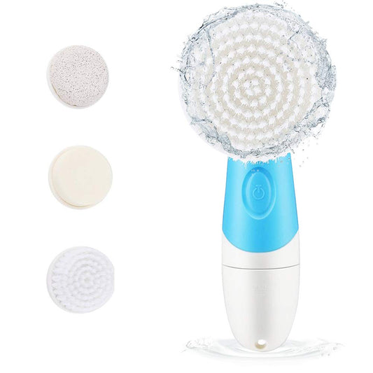 Cepillo Facial Eléctrico Resistente al Agua 4 en 1 para Limpieza Profunda y Exfoliación
