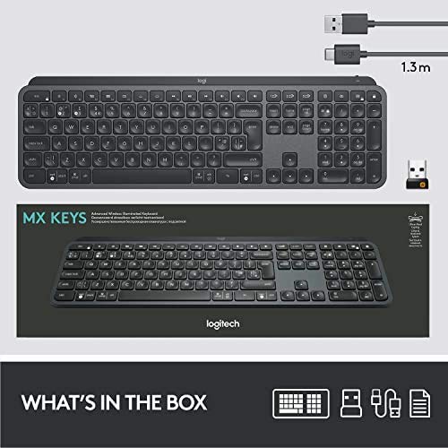 Teclado Inalámbrico Avanzado Logitech MX Keys Grafito Renovado
