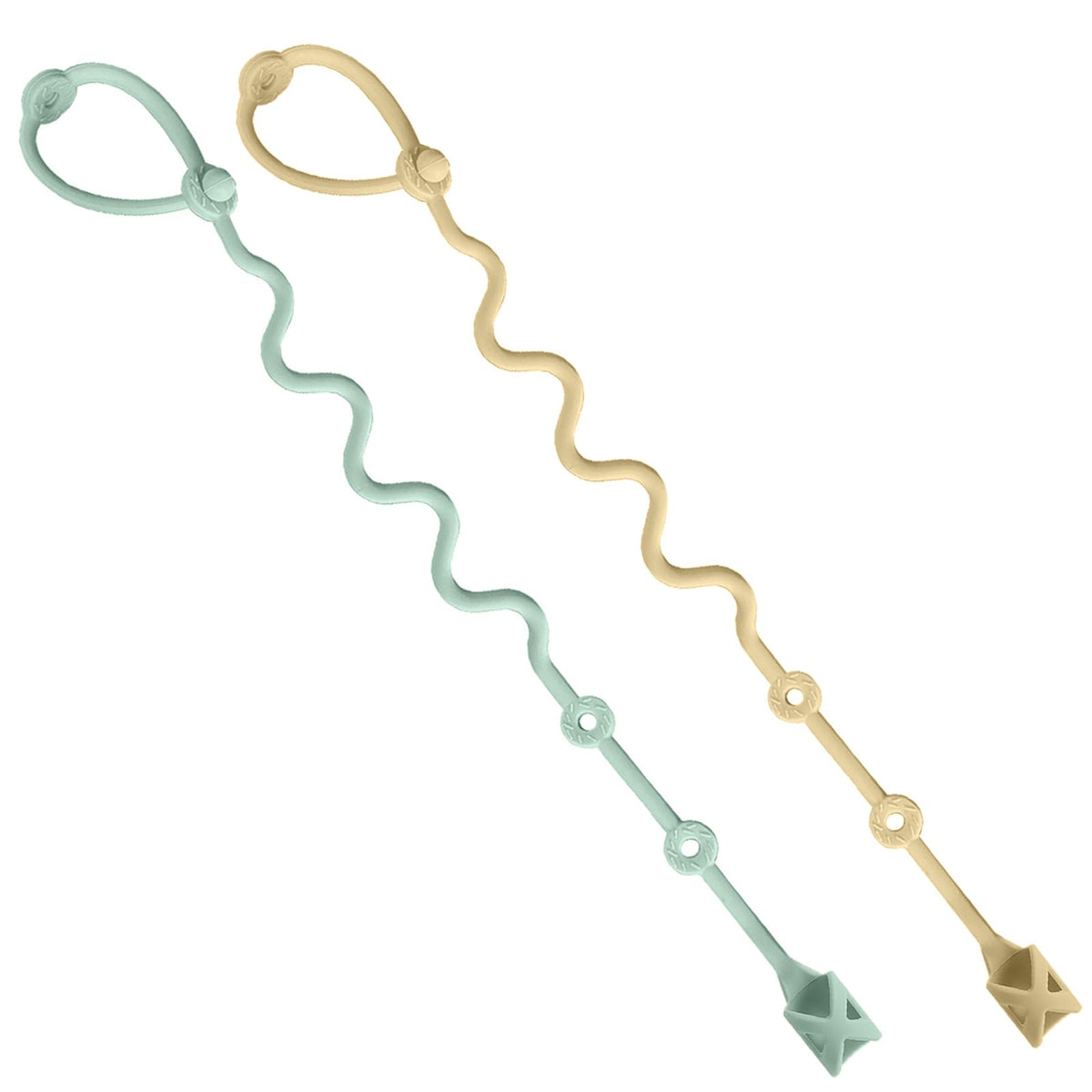 Correa de silicona para utensilios (verde/beige, 2 unidades)