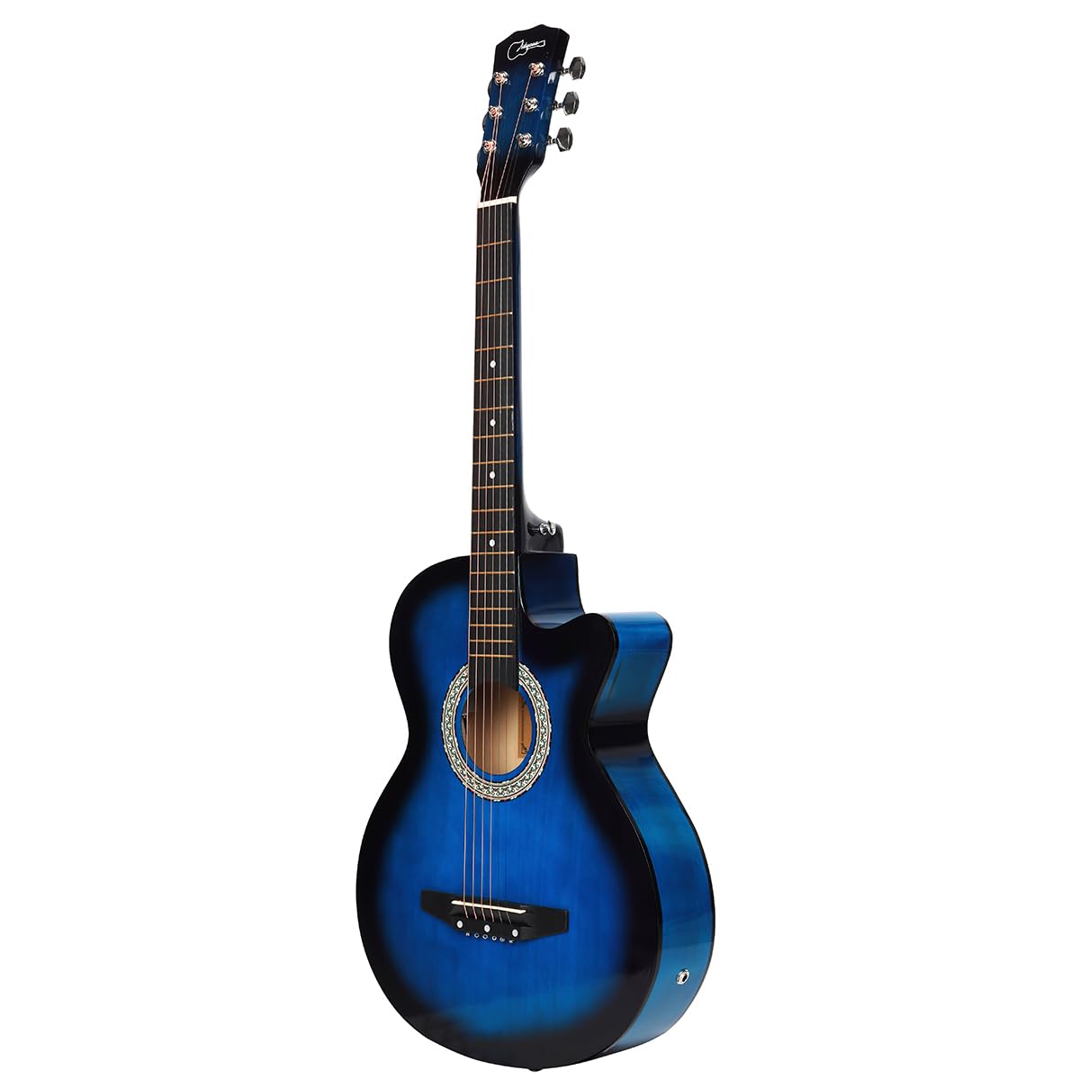 38 inch Electroacústica Guitarra Guitarra acustica con Afinadores,Correas,Cuerdas para Instrumentos,Plumillas,Cable amplificador guitarra,soul,Fundas para Guitarras 3/4 (Blue2)