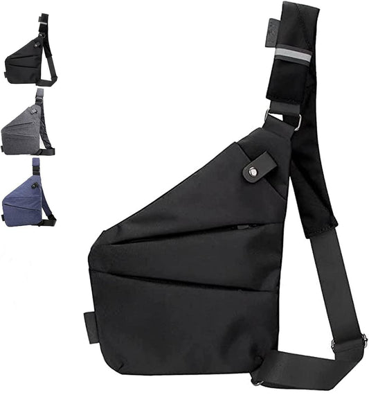 CXJYSD Bolso De Hombro De Viaje Personal, Bolso Cruzado Antirrobo Con Múltiples Bolsillos, Bolso Cruzado Ligero Para Deportes De Viaje Al Aire Libre Para Hombres Y Mujeres (negro-03)