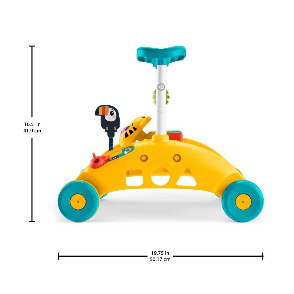 FISHER-PRICE, Andadera para Bebés de Dos Lados Primeros Pasos, Juguete para Bebé, 6 Meses en Adelante, Juguete de aprendizaje interactivo que crece con tu bebé