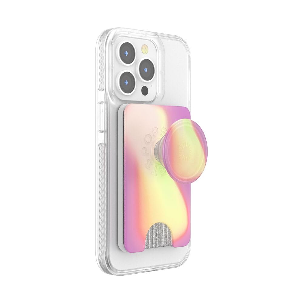 Portafolios para Teléfono PopSockets Negro con Agarre Expandible y Anillo Adaptador para MagSafe