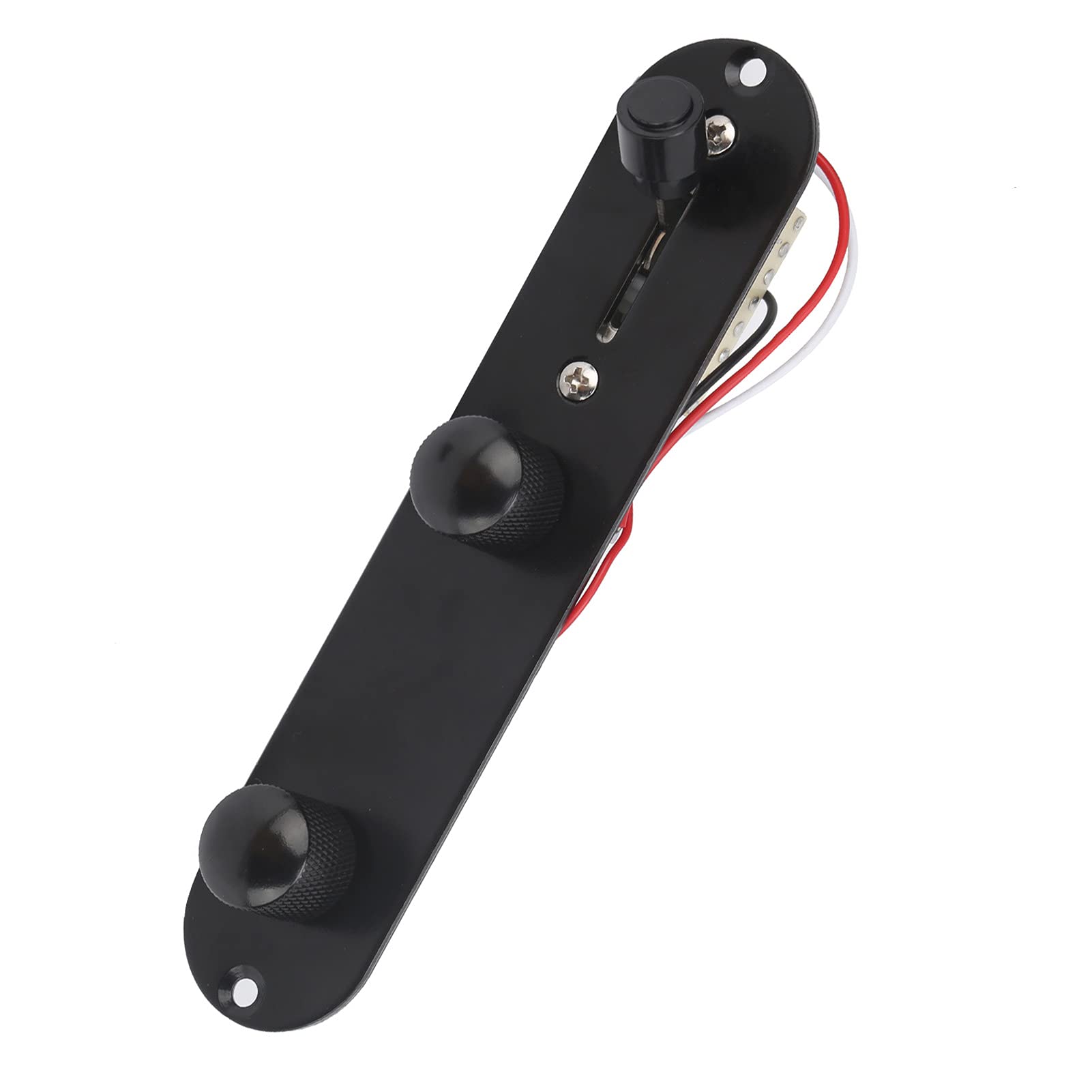 Placa De Circuito Precableada para Guitarra, Metal Cromado Placa De Control De Guitarra Placa De Control con Perillas e Interruptores para Guitarra Eléctrica TL (Negro)