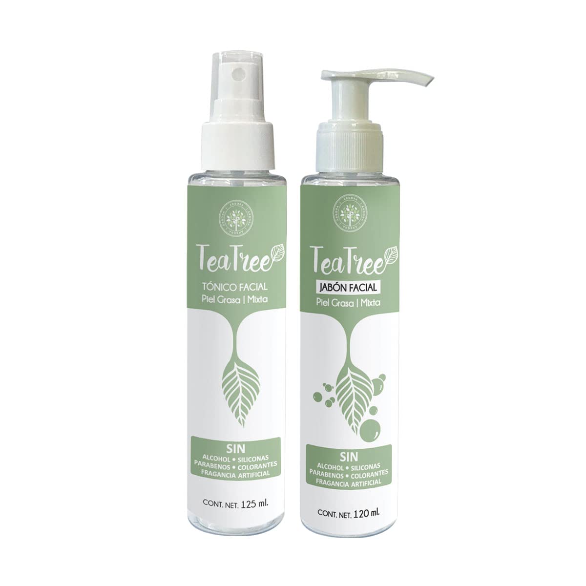 Árbora KIT Tónico Facial Hidratante + Jabón Facial Con Tea Tree y Petitgrain | LIMPIA, TONIFICA e HIDRATA tu piel | Ideal para Piel Grasa y Mixta | SIN Parabenos, Siliconas, Colorantes, Alcohol ni Fragancia Artificial | 125 ml.