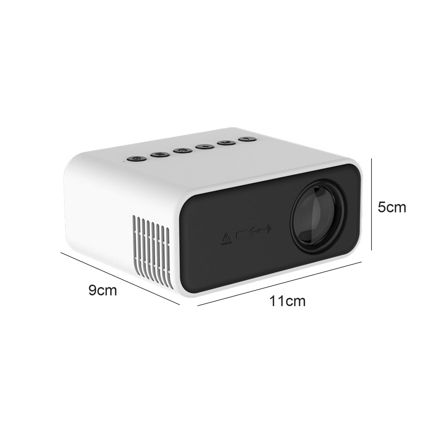 FAMKIT Mini Proyector Pokect Altavoz Incorporado Control Remoto Incluido para La Escuela Y La Oficina en Casa