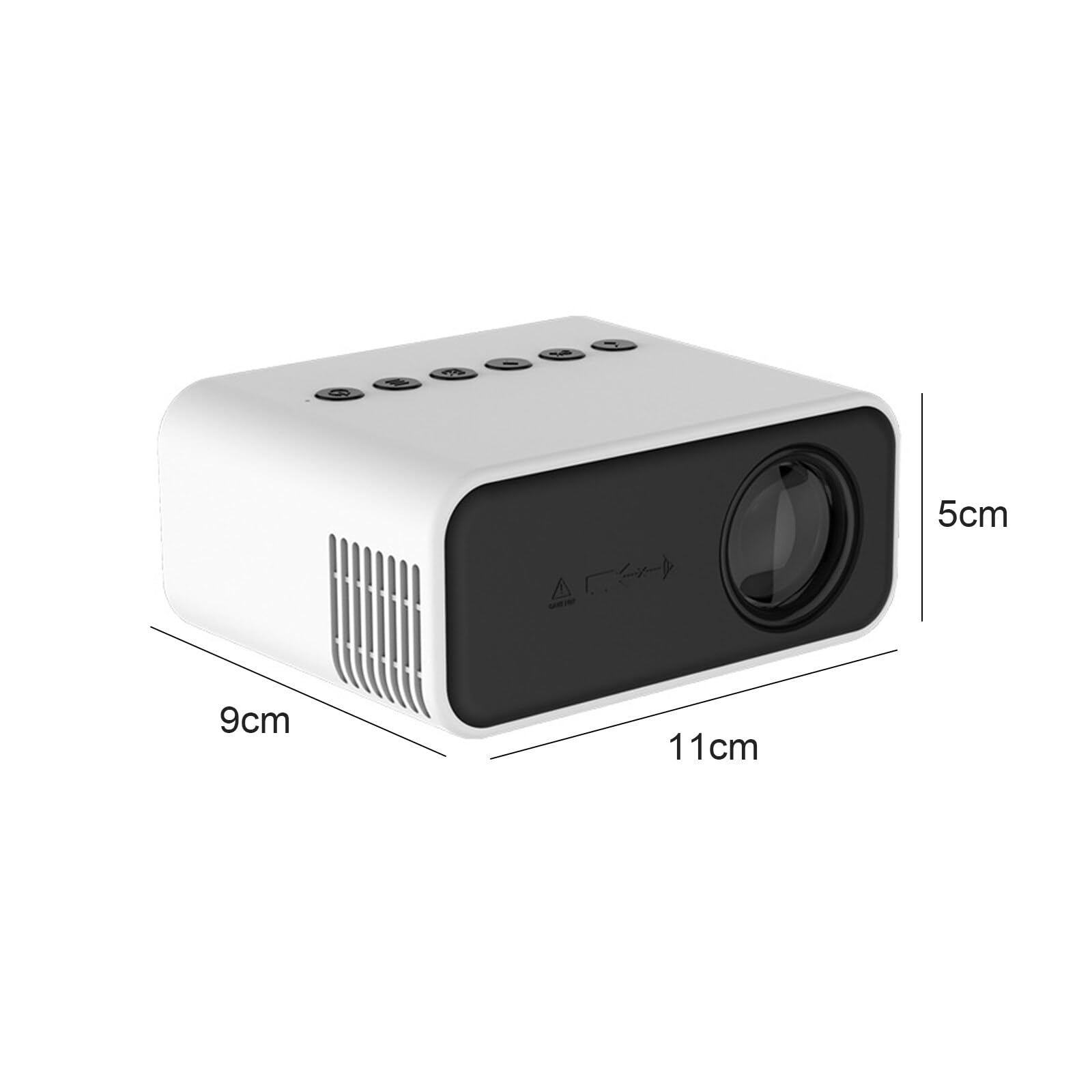 FAMKIT Mini Proyector Pokect Altavoz Incorporado Control Remoto Incluido para La Escuela Y La Oficina en Casa