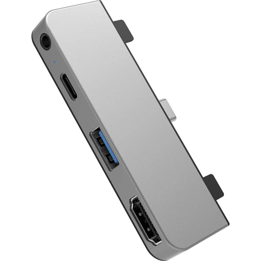 HYPER Drive - Adaptador USB C para iPad Pro 2020 2019 2018 11"/12,9", USBC Smartphone/Tablet, 4 en 1 USB-C Hub Dongle con 4K HDMI, C-USB PD, USB 3.0, Conector de Audio de 3,5 mm, Color Plata, HD319E