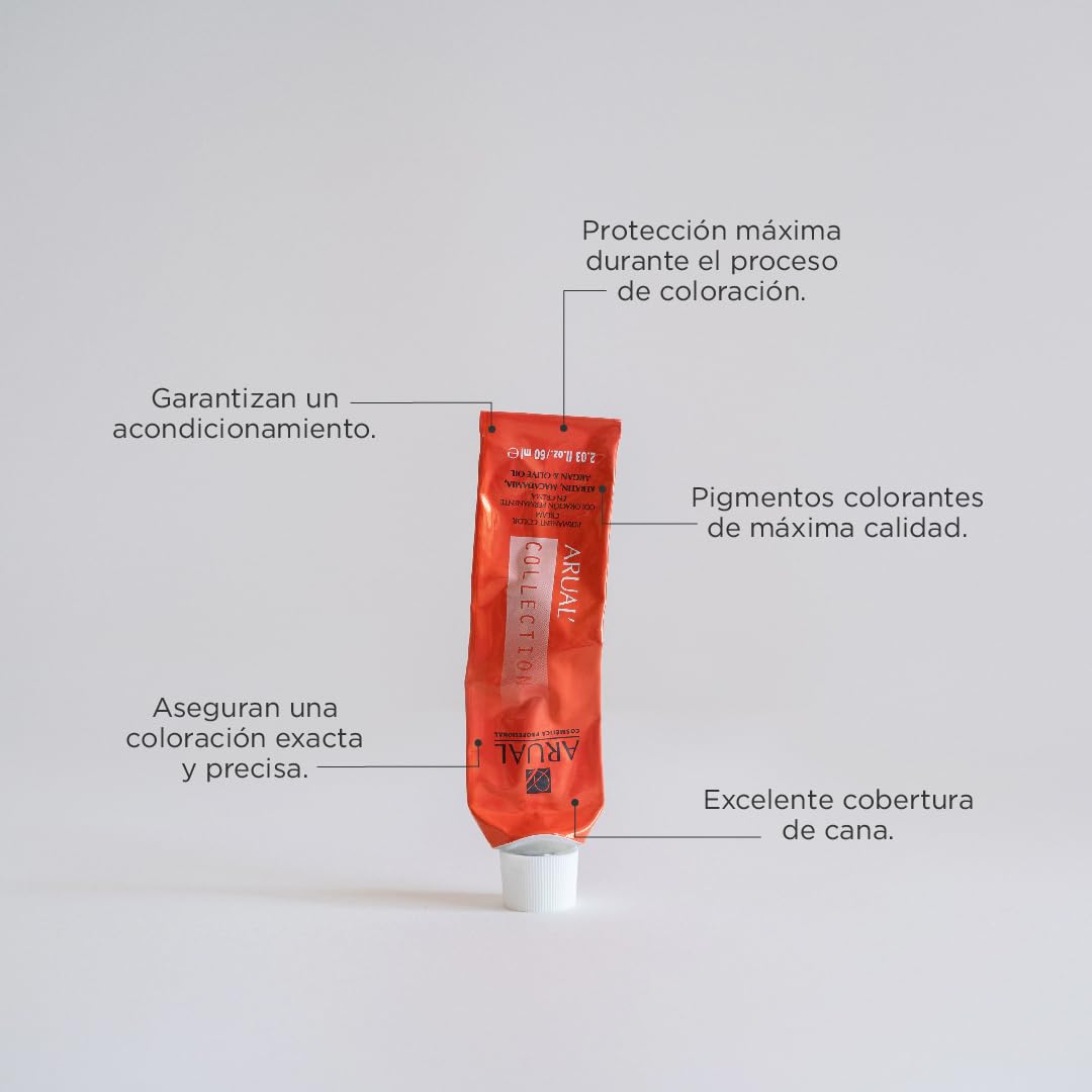 Arual Cosmética Profesional Tinte # 6.1 Rubio Oscuro Cenizo