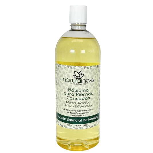 Aceite para Masaje Naturalness 1 Litro Bálsamo Profesional Romero árnica Mentol Alcanfor para Piernas Cansadas