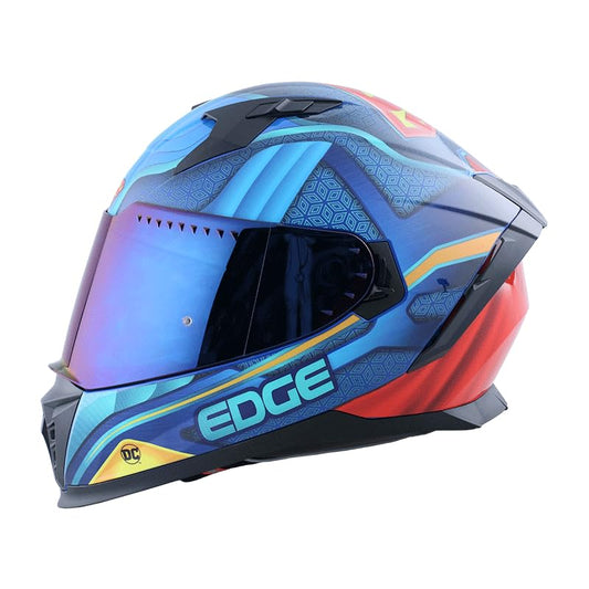 Casco Modular - DC - Visor Anti Baho Motocicleta Marca Edge - Visor Doble ANTIVAHO Certificado Dot Moto - Cascos Motocross Pegatina Pegatinas Protector Mujer Hombre