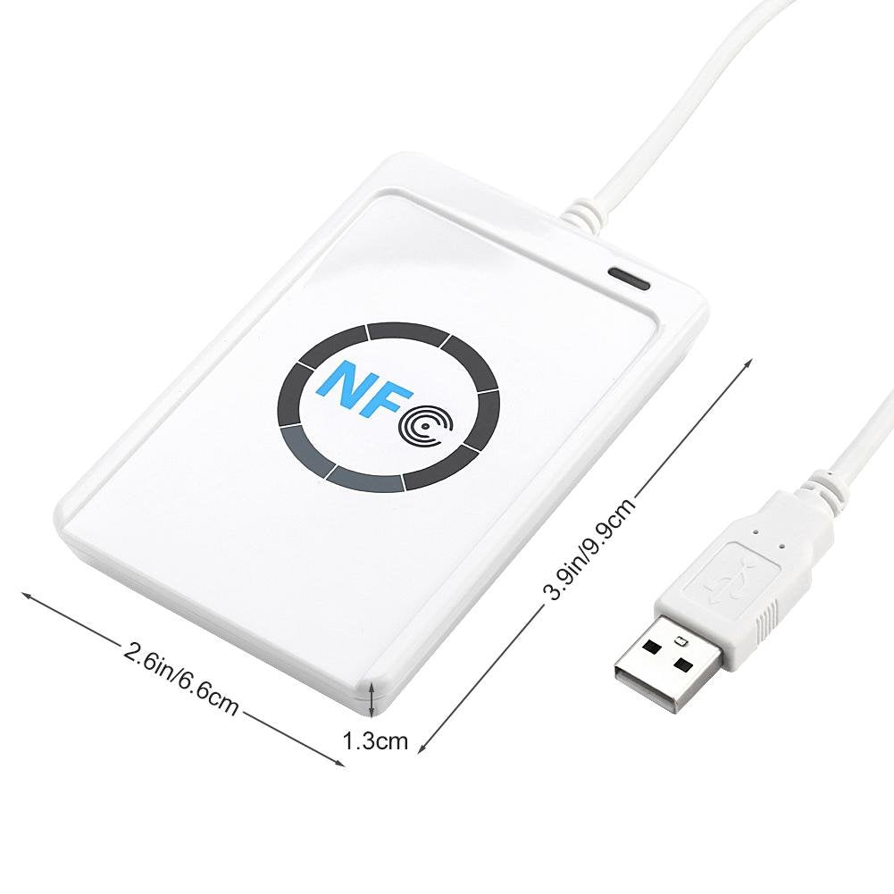 Lector Grabador NFC RFID Wytino Negro ACR122U ISO 14443A B con Software