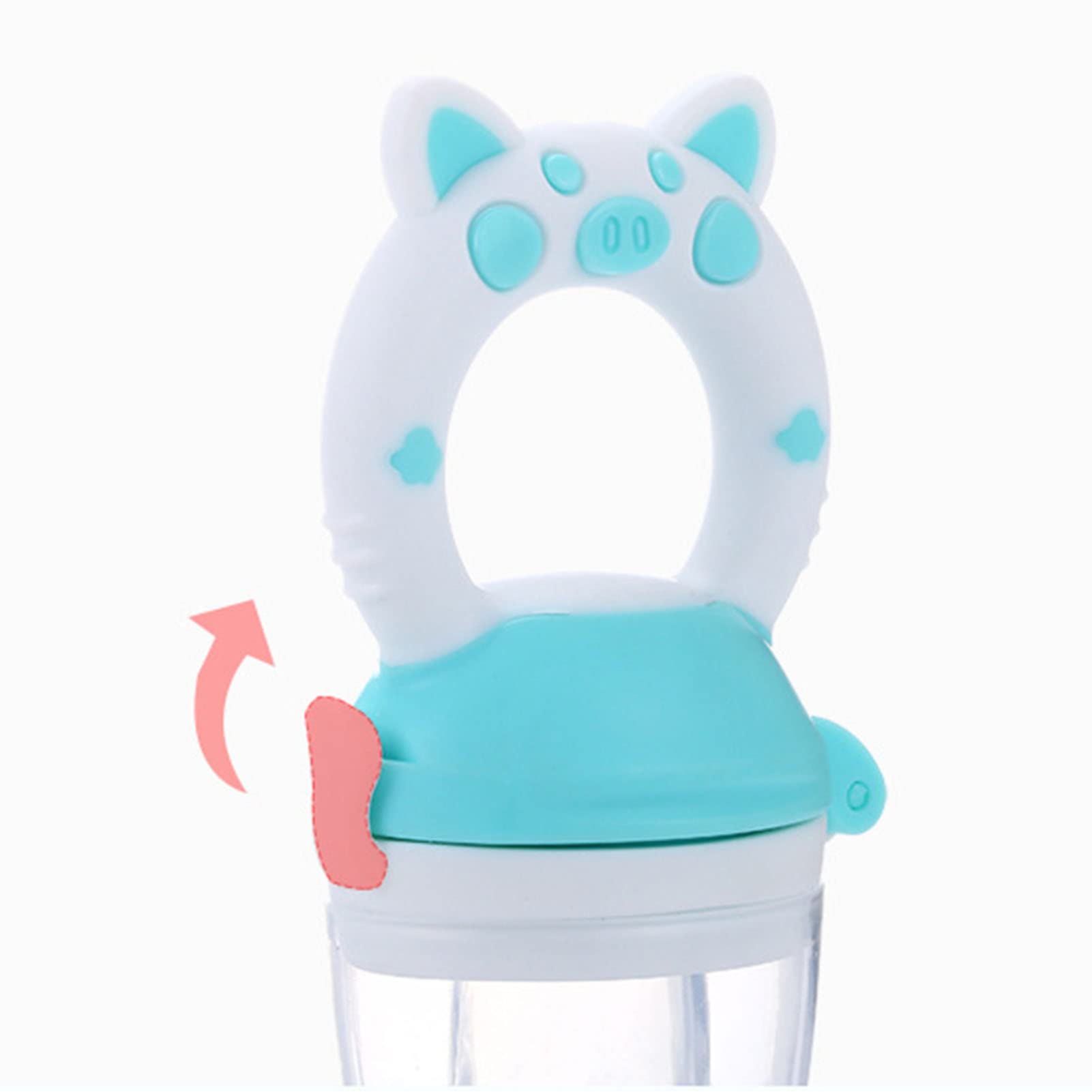 Chupete para Alimentación de Alimentos de Silicona Suave para Bebés 2 Unidades Verde Azul