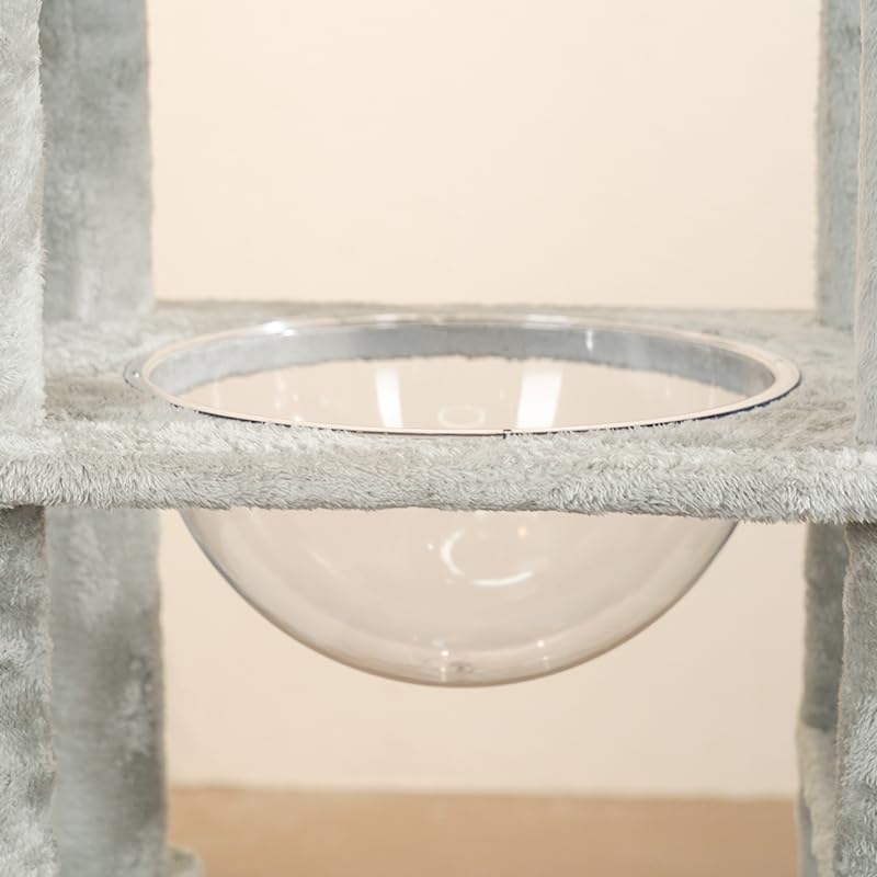 Rascador para Gatos UNA MASCOTA Gris con Diseño de Queso Varios Niveles 170CM