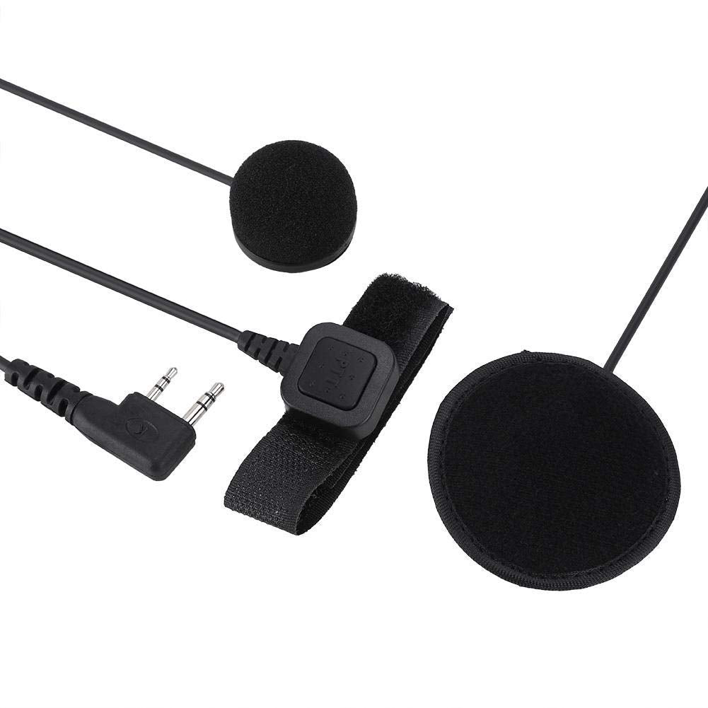 Diyeeni Casco de Motocicleta Intercom Auriculares con micrófono PPT Altavoces Conector K, Auriculares con cancelación de Ruido, compatibles con con con HYT Walkie Talkie