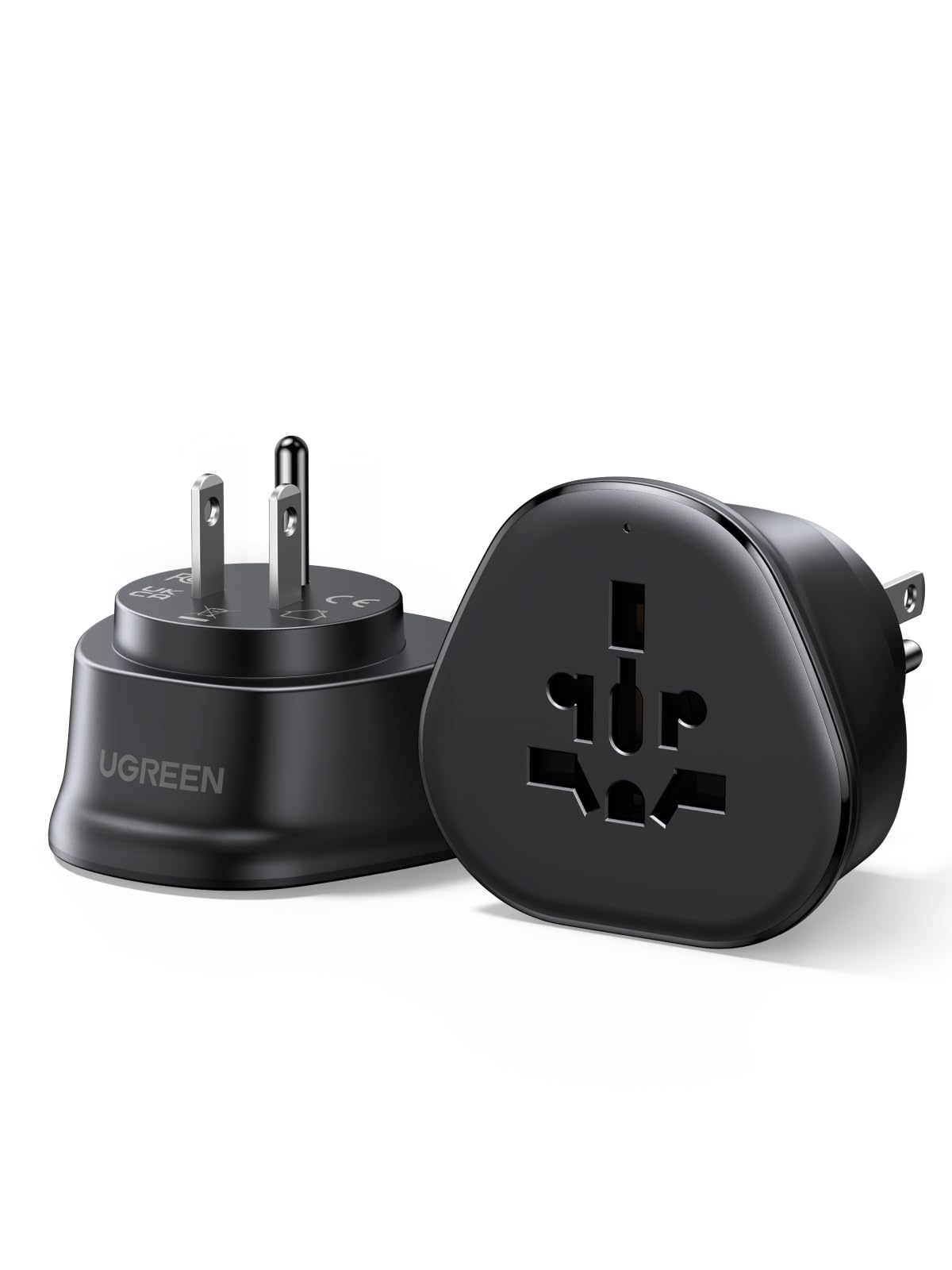 Adaptador de Viaje Internacional UGREEN US Blanco Paquete de 2