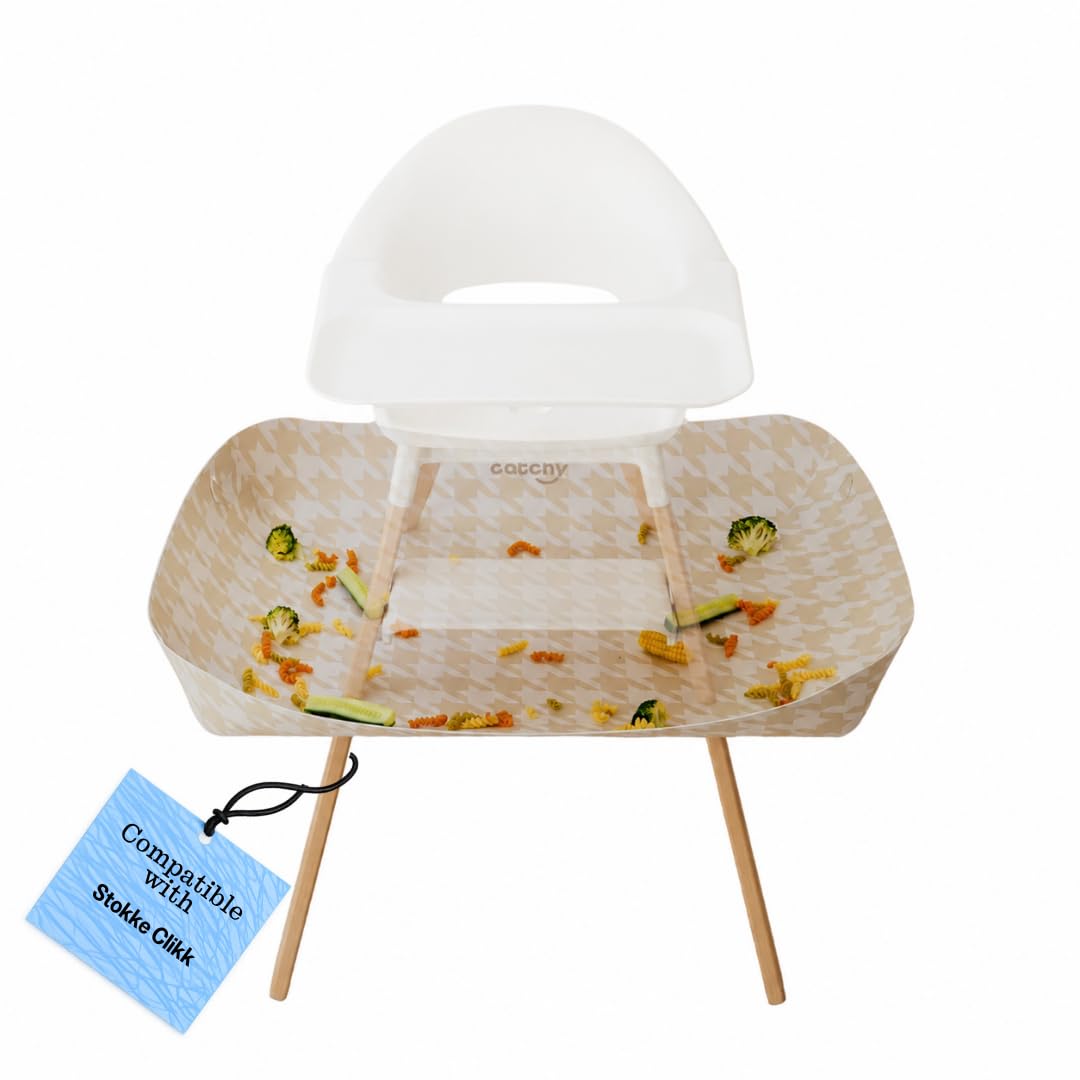 CATCHY - Colector de alimentos - Compatible con silla alta Stokke Clikk + otras 11 sillas altas - Trona alta se vende por separado - Alimentos para bebés y niños pequeños y atrapador de desorden