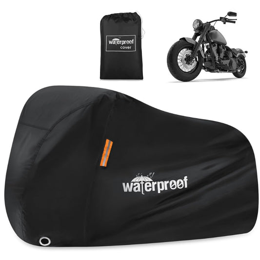 Cubierta de Motocicleta,funda moto para Todas las Estaciones,Protección al Aire Libre a Prueba de Agua y Solar,con Bolsa Almacenamiento,Apto para Vehículos Motocicleta hasta 105"